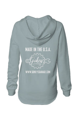 Womens Lightweight  Wash Hooded Sweatshirt